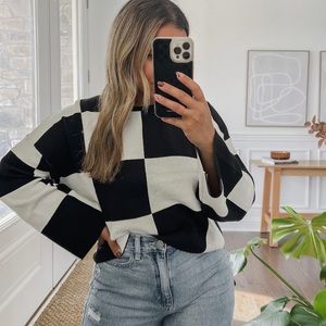 Checkered sweater
